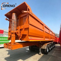 Semi-remorque benne basculante à suspension mécanique en acier au carbone Fuwa Axle 80 tonnes pour le transport de matériaux en vrac dans les mines d'Amérique du Sud