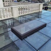 Fenêtre de toit fixe rectangulaire en aluminium pour balcon, design moderne, résistante au vent, pour sous-sol