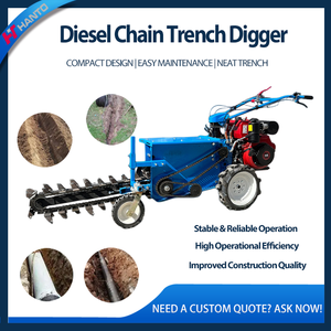 Ручной мини-траншеекопатель для ирригации твердых почв, прокладки труб, удобрения в садах и огородах, с цепным приводом, в продаже - Product Image 6
