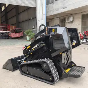 Hızlı teslimat EPA/CE Mini Skid nokta dönüşlü yükleyici 300kg 500kg hidrolik dizel paletli Mini Skid nokta dönüşlü yükleyici ekleri