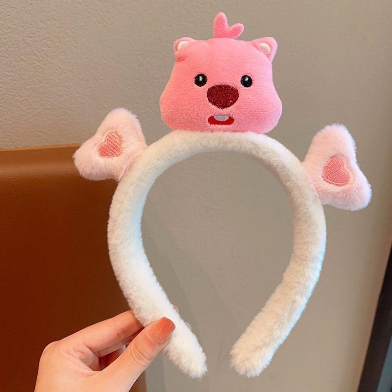 วงผมบีเวอร์รูปหัวใจสีขาว