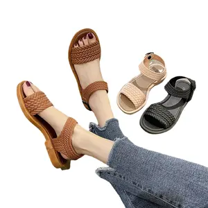 XAXAXTO nuova celebrità di Internet ins sandali alla moda romani bassi coreani casual sandali da spiaggia all'aperto in PVC per le donne