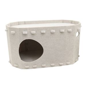 Área de Juego para Gatos, Resistente a los Arañazos, Cama para Gatos de Fieltro de Doble Capa, Amplio Espacio, Diseño Art Deco para Todas las Estaciones - Product Image 1