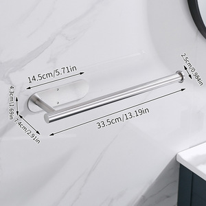Stainless Steel Wall-Mounted Toilet <b>Paper</b> Roll Holder Waterproof Eco-Friendly for Hotel Use Contemporary Design - Product Image 2