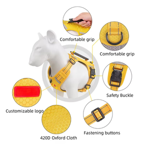 Tali rompi anjing kucing hewan peliharaan nilon mewah kualitas tinggi kustom tahan ledakan dengan fitur bantalan tombol penutup tali anjing pukulan - Product Image 3