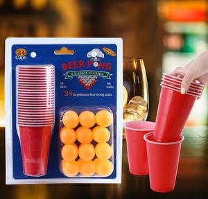 Juego de 24 Vasos de Plástico para Ping Pong, Divertido Juego de Mesa para Adultos, Creativo Juego de Beber Beer Pong - Product Image 1