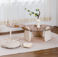 Table basse de salon italienne de luxe léger, moderne et durable, écologique, table à thé créative en bois combinable