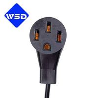 Câble adaptateur d'alimentation Schuko Type F à angle droit vers 14-50R, 3G1.5mm² H05VV-F 105C VDE, faisceau de câbles personnalisé pour camping-car et motorhome