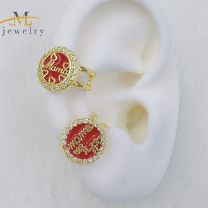 <span class=keywords><strong>Orecchini</strong></span> a Clip JML Placcati Oro 14k per Donne, Cuore Rosso, Pepita d'Oro, Fiore Trendy per la <span class=keywords><strong>Festa</strong></span> <span class=keywords><strong>della</strong></span> <span class=keywords><strong>Mamma</strong></span> - Product Image 3