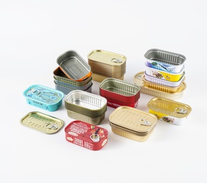 Latas de <span class=keywords><strong>lata</strong></span> de sardina vacías cuadradas de fácil apertura de dos piezas de hojalata calificadas <span class=keywords><strong>para</strong></span> alimentos <span class=keywords><strong>para</strong></span> enlatar pescado - Product Image 1