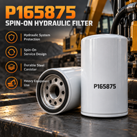 P165875 Elemen Filter Oli Hidrolik untuk Mesin Konstruksi dan Sistem Tenaga Fluida Industri