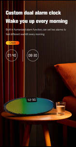 Wireless Smart Rugby Blue Tooth Speaker Atmosphere Light With Screen Display Colorful Light <b>Clock</b> Alarm High Quality Speaker - Product Image 6