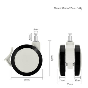 2/2 universale. 5/3 pollici di alta qualità ospedale <span class=keywords><strong>Equiment</strong></span> Nylon Twin ruote medicale in PVC ruote Ultra silenziose fabbrica diretta - Product Image 2