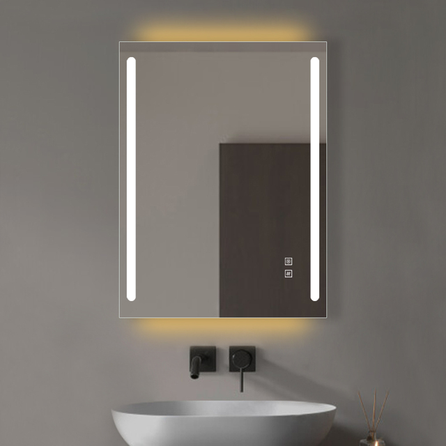 Smart Large LED Bathroom Mirror Modern Design with Antifog & Light Adjustability Backlit Bath Mirror with Illuminated Feature