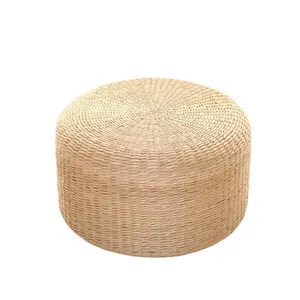 Handmade Japanese Tatami Rattan Futon Seat Cattail Yoga Mat Cushion Multifunctional Home Decor Ethnic Straw Woven Home Textile