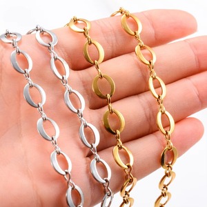 Collier ras du cou en acier inoxydable, chaîne à maillons ronds de 8,2 mm de large, ne ternit pas, étanche, pour hommes et femmes, bijoux tendance - Product Image 1