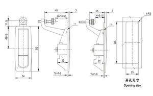 DL719-2(MS606) Nút Ấn Bằng Hợp Kim Kẽm Hộp Phân Phối Khóa Kích Hoạt Nén Khóa Cửa Tủ - Product Image 2