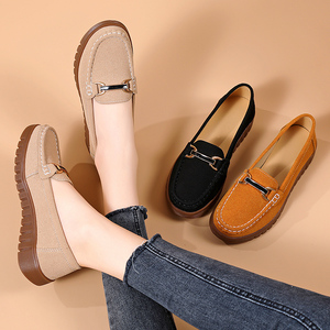 All'ingrosso <span class=keywords><strong>scarpe</strong></span> basse bianche SuedeLeather per le donne comode <span class=keywords><strong>scarpe</strong></span> da balletto per le donne più taglie 11 e 12 - Product Image 4