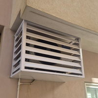 Ensemble de panneaux modernes à persiennes pour équipement CVC extérieur, unité de climatisation, bac à ordures, pompe de piscine, clôture d'intimité et enclos