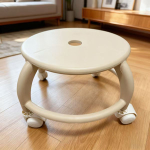 Taburete con ruedas universal rosa para uso doméstico, niños, adultos, diseño minimalista moderno - Product Image 2