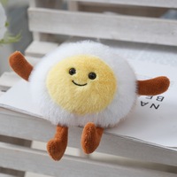 Pendentif en peluche œuf de dessin animé mignon et dodu avec rembourrage en coton PP, porte-clés et sac pour enfants, 11 cm, accessoire de fête