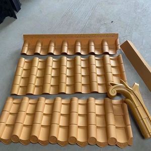 กระเบื้องเคลือบเรซินสังเคราะห์ ASA สไตล์โบราณสำหรับ<span class=keywords><strong>หลังคา</strong></span>สถาปัตยกรรมสวนโบราณ - Product Image 3