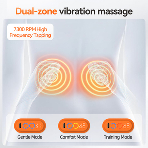 TOHACHI Wireless Waist Massager <b>Red</b>-<b>Light</b> Heating <b>Therapy</b> Musical Function Timing Control for Back Pain Relief Massage belt - Product Image 4