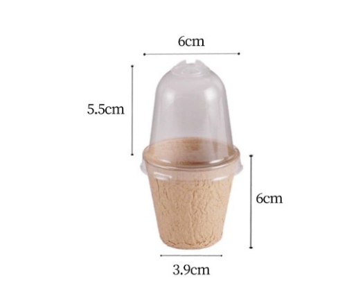giallo 6 centimetri rotondo senza fori + coperchio
