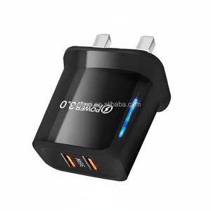 Chargeur double USB 36W, charge rapide 3.0 pour téléphone portable, chargeur mural à charge rapide avec lumière - Product Image 2