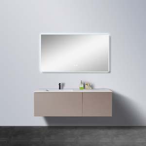 Mueble de Baño con Lavabo de Fábrica de Foshan, Mueble de Pared con Espejo, MDF, Madera Contrachapada, Cierre Suave, con Lavabo Individual - Product Image 2