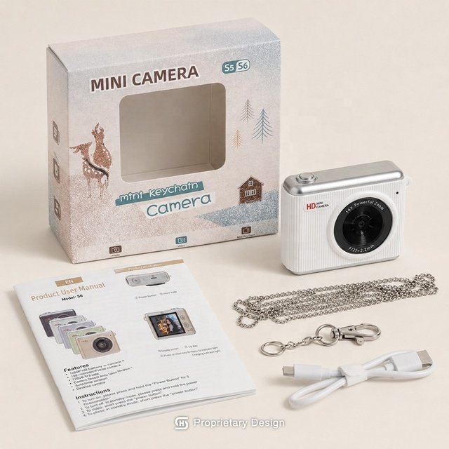 Retro 2.5K Mini Camera 64MP 1.4 Inch IPS Screen 16X Zoom Slow Motion Video Recorder Portable Camcorder Students