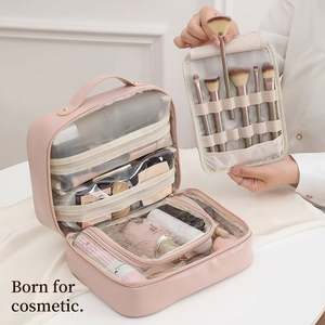 <b>Hot</b> Selling Travel PU Storage Handbag Waterproof Makeup Organizer Pouch <b>Bag</b> Portable Zipper Cosmetics Toiletry Pouch <b>Bag</b> - Product Image 5