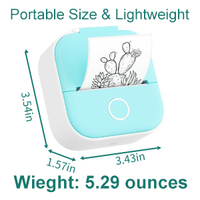 Phomemo T02 Imprimante de reçus thermique portable Mini imprimante d'autocollants sans encre pour l'impression de photos et de textes en déplacement