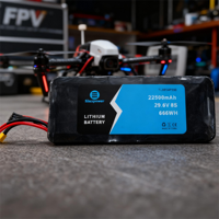 Paquete de Baterías de Estado Sólido Sinxpower 8S5P INR21700 29.6V 22500mah P45B, Tasa de Descarga de 10C, 800 Ciclos para FPV de 13-17 Pulgadas