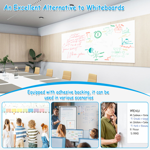 1 ensemble d'autocollants tableau <span class=keywords><strong>blanc</strong></span> autocollants, réutilisables, effaçables à sec, sans résidus, certifiés ROHS REACH pour le bureau, la maison et l'école - Product Image 5
