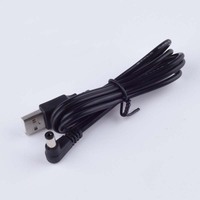 Câble d'alimentation CC Cantell personnalisé à angle droit 1m 5V 1A/2A USB 3.5mmx1.35mm avec prise jack mâle 35135 en PVC 2 conducteurs pour caméra et ordinateur