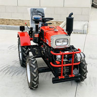Mini tracteur agricole polyvalent 4x4 avec double charrue pour l'agriculture à petite échelle