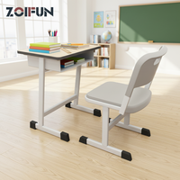 Meubles de classe modernes, ensemble bureau et chaise d'école, mobilier scolaire pour salle de classe