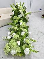 Rangkaian Bunga Hydrangea Calla Lily Hijau Putih Sutra Buatan Tangan Berkualitas Tinggi untuk Dekorasi Pernikahan, Pesta, Acara, Sewa, Toko