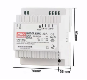Mean well <span class=keywords><strong>DR</strong></span>-15-5 15W 5v DINレール電源15w産業用電源 - Product Image 4