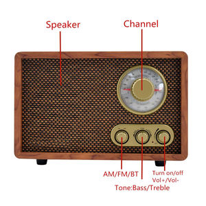 Radio <span class=keywords><strong>FM</strong></span> <span class=keywords><strong>AM</strong></span> Retro de madera, reproductor Mp3 y antena, altavoz incorporado para cocina y sala de estar - Product Image 5