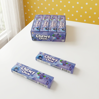 Permen Gummy Rasa Blueberry Bentuk Kartun Terbungkus Foil Individual Kemasan Kotak 17.5g Grosir