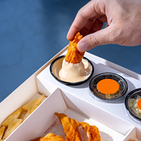Conteneur Alimentaire de Haute Qualité pour Restaurant, Emballage Personnalisé à Emporter pour Aliments Frits avec Sauce