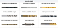 Foret hélicoïdal HRC55 à queue droite en carbure cémenté, diamètres 9,8 mm, 12,7 mm, 50 mm, longueur 5,2 mm, 160 mm, avec pointe en carbure de tungstène pour machines-outils CNC