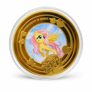 Moneda <span class=keywords><strong>de</strong></span> <span class=keywords><strong>Aventura</strong></span> Mágica para Mascotas 2026: Cinco Poses Preciosas <span class=keywords><strong>de</strong></span> Arcoíris, Hierro Bañado en Oro con Estuche - Product Image 4