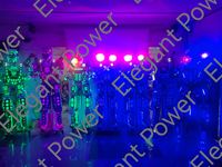 2025 vente chaude aluminium Led géant Robot Costume adulte fête Robot Led costumes échasse Robot avec Co2 Led canon pistolet