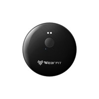 Dispositif de traduction portable, assistant de téléphone mobile IA, design rond noir et blanc, couleur unie