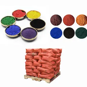 Pigments d'oxyde de fer rouge/noir/jaune/bleu d'oxyde de fer pour le colorant de brique de béton de ciment