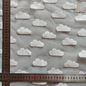 Tessuto in Tulle Floccato con Motivo Nuvoloso Bianco Disponibile <span class=keywords><strong>Online</strong></span> - Product Image 6