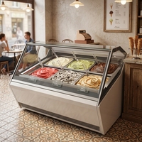Vitrine Réfrigérée Commerciale de Haute Qualité pour Crèmes Glacées et Gelatos – Idéale pour Supermarchés et Cafés